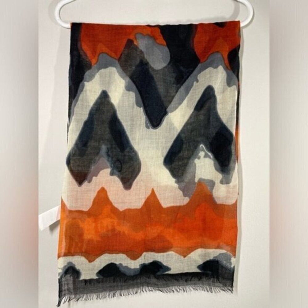 NWT Solar Company Multiple Colors 100% Wool Shawl Scarf